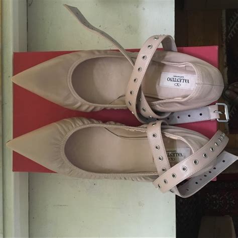 Valentino Garavani Shoes Valentino Love Latch Nude Ballet Flats Poshmark