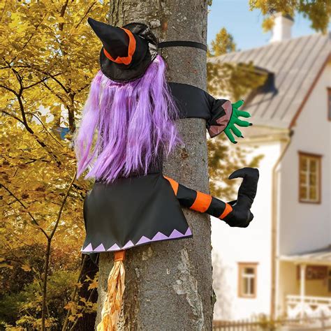 Amazon Joyin Halloween Crashing Witch Into Tree Halloween