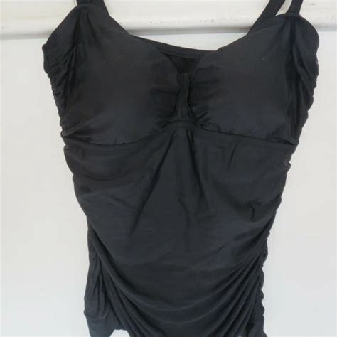 SHORE SHAPES WOMEN Swimsuit Bikini One Piece Ruched Side Swimwear Black