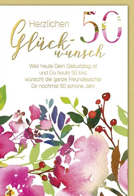 Geburtstag Gl Ckwunschkarte Im Format X Cm Mit Umschlag