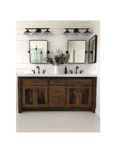 Rustic Double Sink Bathroom Vanity Semis Online