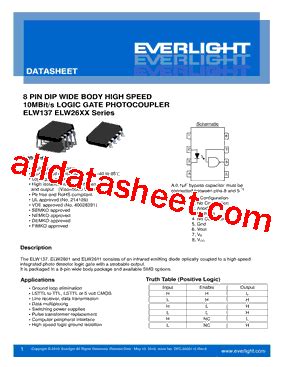 ELW2601 Datasheet PDF Everlight Electronics Co Ltd