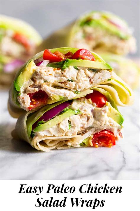 Paleo Chicken Salad Wraps Grain Free Dairy Free