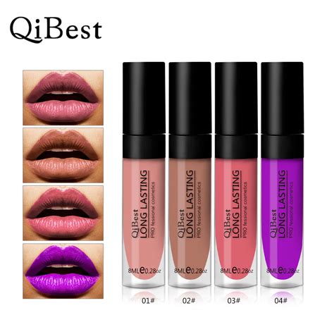 Qibest 12 Colors Velvet Matte Lip Gloss Waterproof Nude Liquid Lipstick Makeup Lipgloss Long