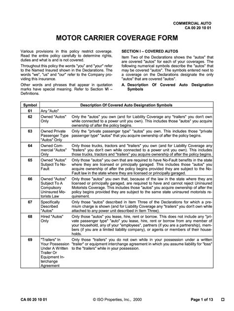 Motor Carrier Coverage Form Complete With Ease Airslate Signnow