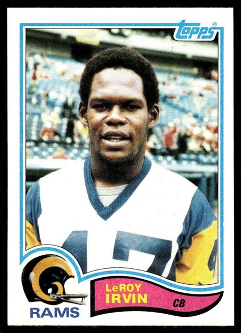 Topps Leroy Irvin Rc Los Angeles Rams Ebay