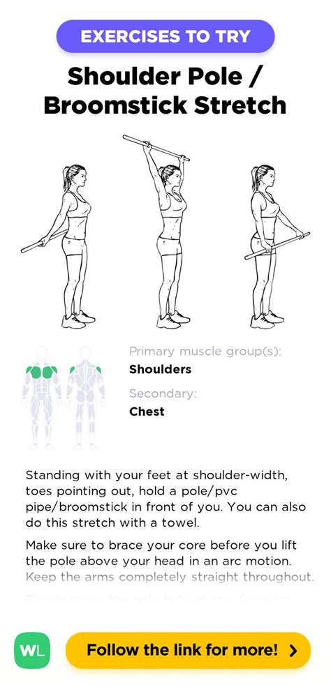 Shoulder Pole Broomstick Stretch Is A At Home Work Out Exercise That