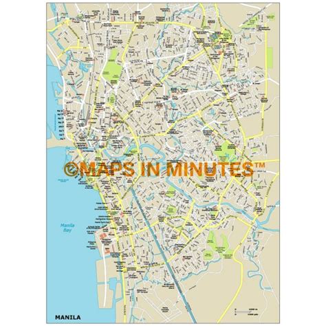 Buy Manila City Map In Illustrator Cs Or Pdf Format Online