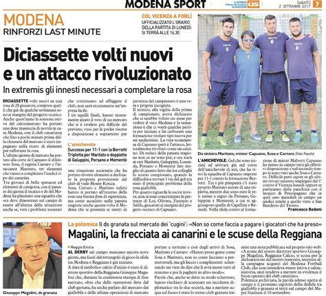 Modena Fc Resto Del Carlino Diciassette Volti Nuovi E Un Attacco