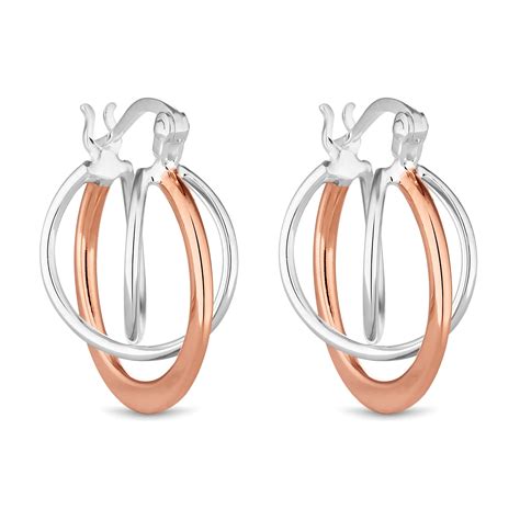 Simply Silver Sterling Silver 925 And 14ct Rose Gold Plated Sterling