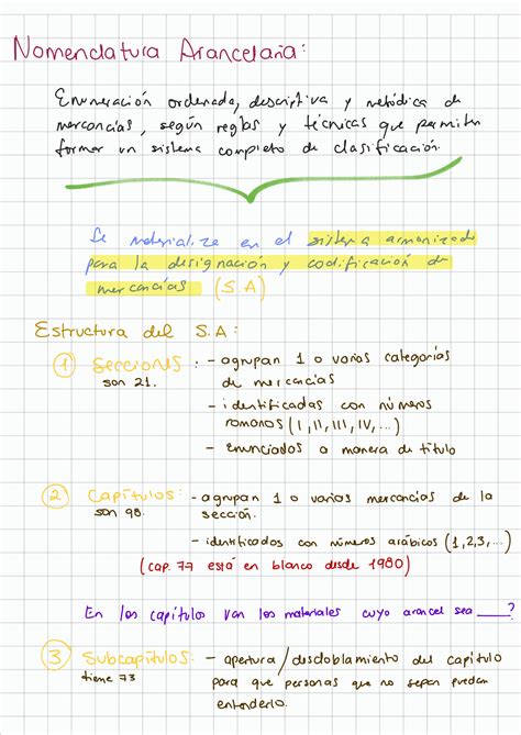 Solution Nomenclatura Arancelaria Studypool