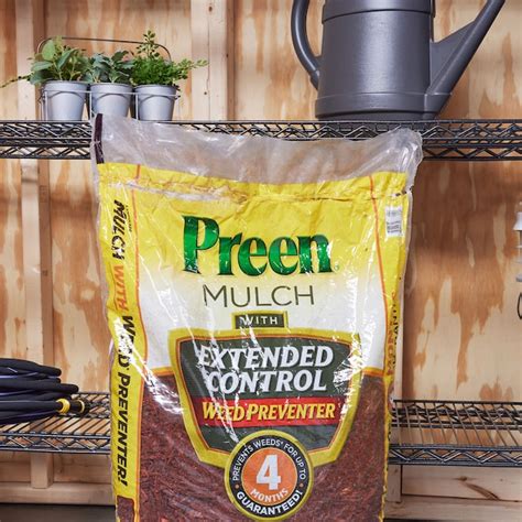 Preen 2 Cu Ft Russet Red Ny 2 Cu Ft Russet Red Hardwood Mulch Plus Weed