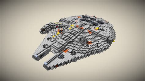 [minecraft] Millenium Falcon [starwars] 3d Model By Brea Breascraftlist [c7f42d8] Sketchfab