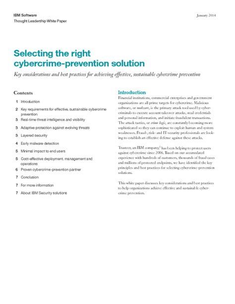 Selecting The Right Cybercrime Prevention Solution