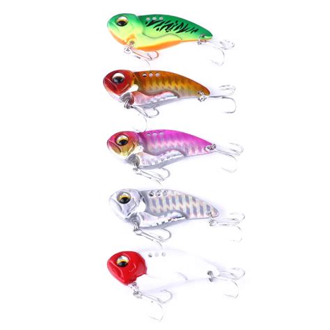 HENGJIA 5PCS 3 5cm 7g VIB Hard Metal Lead Fishing Lures Artificial