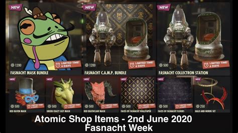 Fallout 76 Atomic Shop Items 2nd June 2020 Fasnacht Week Youtube