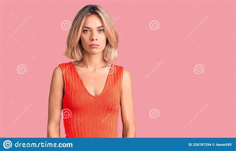 Beautiful Caucasian Woman Wearing Casual Clothes Depressed And Worry