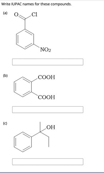 Answered Write IUPAC Names For These Compounds Bartleby