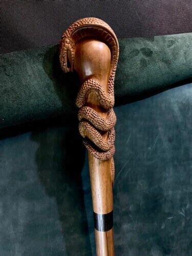 Cobra Snake Walking Stick Wooden Walking Cane Stick H Gem