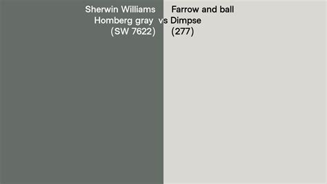 Sherwin Williams Homberg Gray SW 7622 Vs Farrow And Ball Dimpse 277