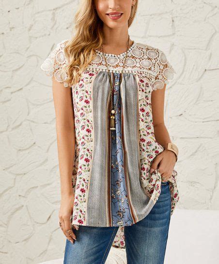 Lace Accents Lend A Touch Of Romance To This Lightweight Tunic And A