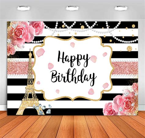 Buy Sensfun Paris Birthday Backdrop Eiffel Tower French Theme Birthday