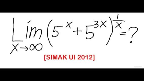 Contoh Soal Limit Fungsi Eksponensial