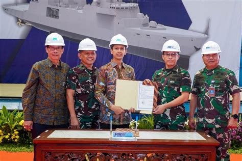 Pt Pal Indonesia Commences Construction Of Second Frigate Merah Putih With First Steel Cutting