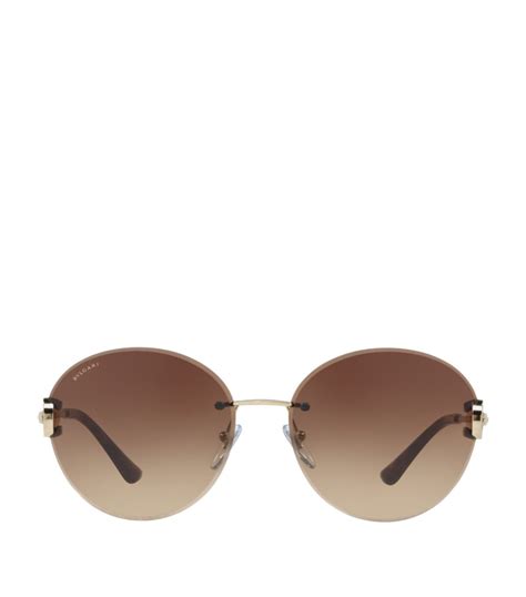 Bvlgari Brown Round Sunglasses Harrods Uk