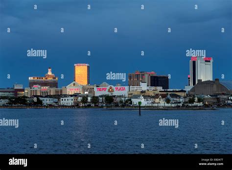 Atlantic City Skyline At Night New Jersey Usa Stock Photo Alamy