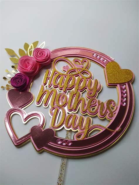 Cake Toppers Happy Mothers Day Fichiers Mignons Etsy France