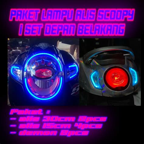 Jual Keyled Lampu Alis Scoopy Paket Set Depan Belakang Alis Dan Sein