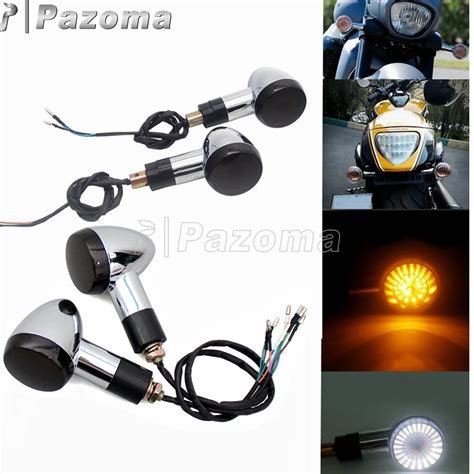 4PCS Front Rear Motorcycle LED Turn Signal Lamp Blinker Light Indicator