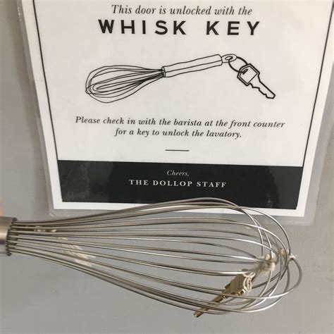 This Coffee Shops Bathroom Key Is Kept On A Whisk Rmildlyinteresting