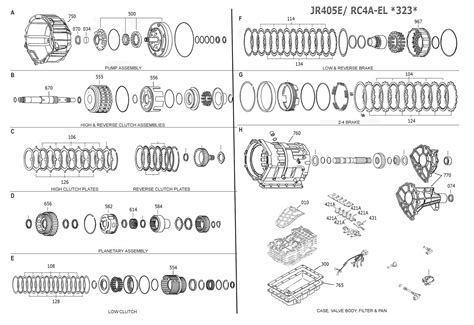 JR405E Transmission Parts Repair Guidelines Problems Manuals