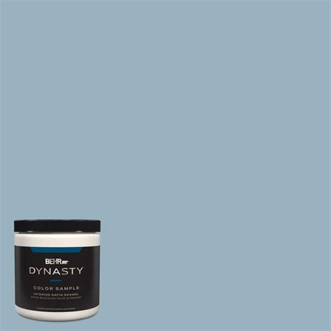 BEHR DYNASTY 8 Oz ECC 32 1 Cloudless Day Satin Enamel Stain Blocking