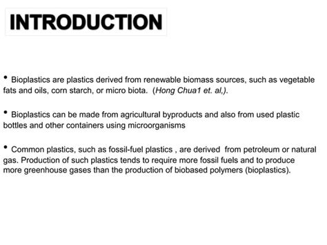 Bioplastics Ppt