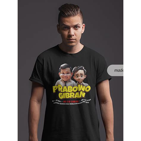 Jual Kaos Prabowo Gibran Relawan Premium Cod Shopee Indonesia