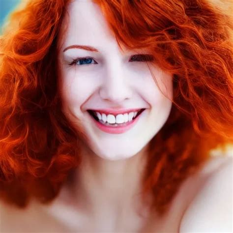 Beautiful Redhead Woman Delighted Closeup Stable Diffusion Openart