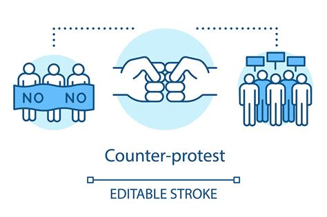 Counter Protest Concept Icon Outline Icons ~ Creative Market