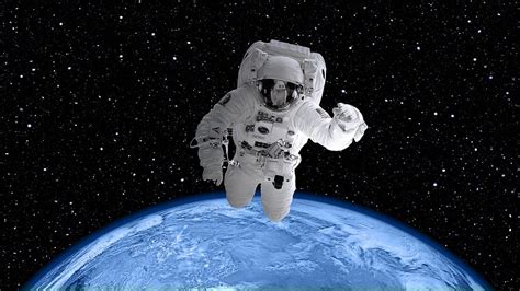 3840x2160px | free download | HD wallpaper: astronaut in suit outside planet Earth, space suit ...