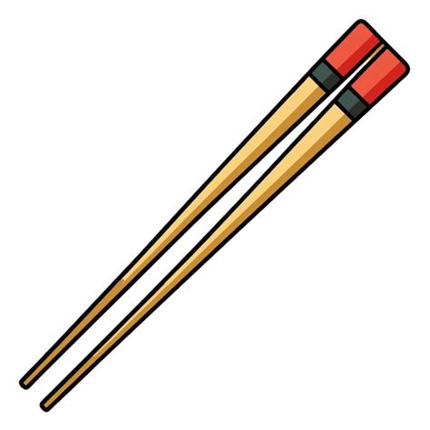 Premium Vector Japanese Chopstick Clipart Cartoon Style Vector