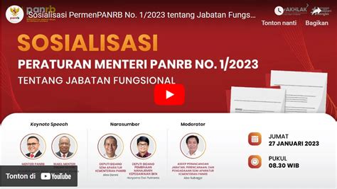 Sosialisasi Permenpan Rb No 1 Tahun 2023 Tentang Jabatan Fungsional