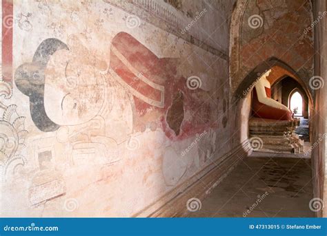 Fresco On Sulamani Temple At The Archaeological Site Of Bagan Stock