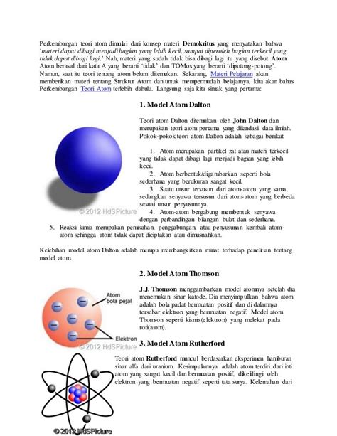 Perkembangan Teori Atom