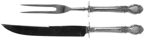 Brocade Sterling 1950 Small Steak 2 Piece Carving Set W Stainless