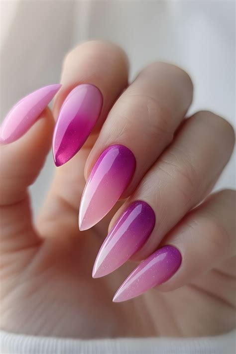 Gorgeous Pink Purple Ombre Simple Spring Nail Ideas Trendy Designs