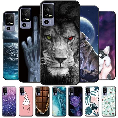 For TCL 40R 5G Case TCL 40 SE Soft Silicone TPU Fashion Back Cover For