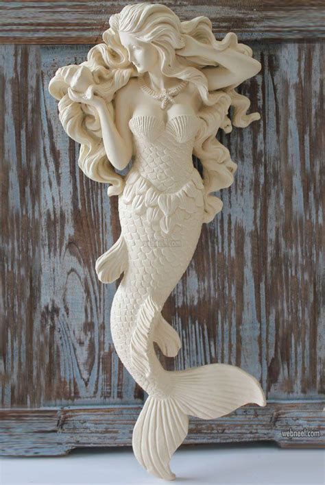 Mermaid Sculpture By Californiaseashell