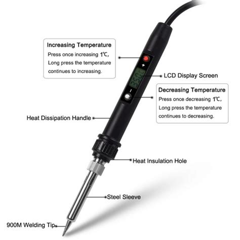 110v220v Lcd Digital Electric Soldering Iron 60w80w90w Adjustable Nc